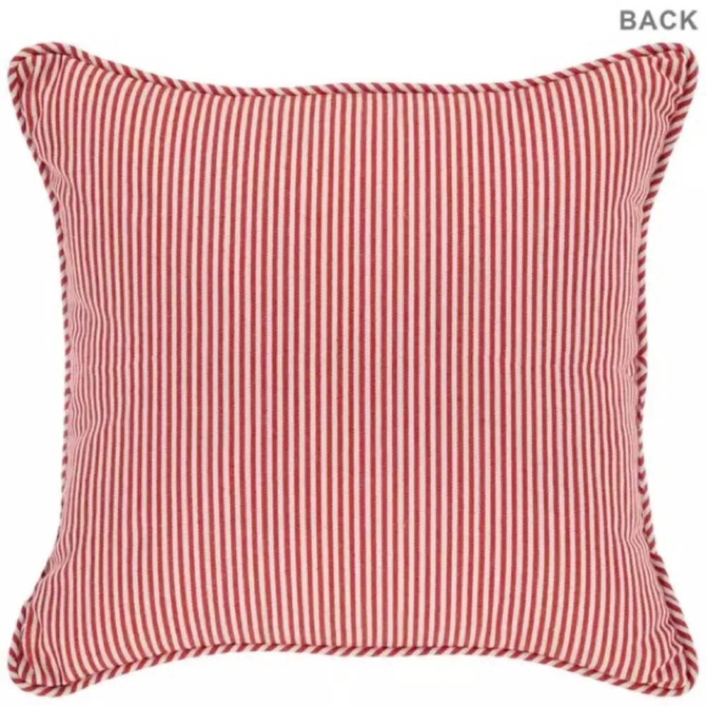 Merry Christmas Striped Pillow NWT